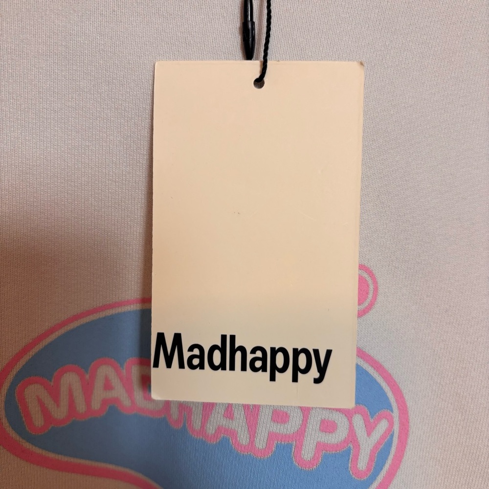 NWT Madhappy Graphics 3 Fleece Crewneck 2024 Crown Cream Pink Blue Medium‎ - Picture 5 of 9